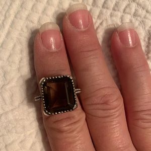 Brighton vintage smoke topaz ring